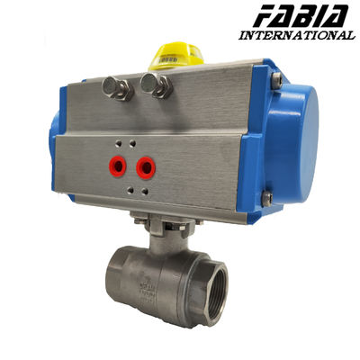Stainless Steel Pneumatic Ball Valve Air Actuated Two Way Internal  Tooth