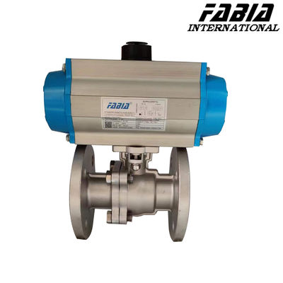 Pneumatic 2 Way Ball Valve Flange Two Way Ball Valve Pneumatic Ball Valve