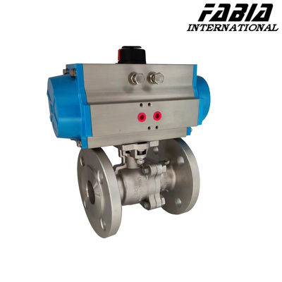 Pneumatic 2 Way Ball Valve Flange Two Way Ball Valve Pneumatic Ball Valve