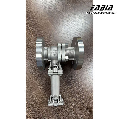 DN25 316L দুই টুকরা বল ভালভ ফ্ল্যাঞ্জ সংযোগ উচ্চ তাপমাত্রা আইএসও উচ্চ প্ল্যাটফর্ম